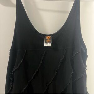 Jean Paul Gaultier Soleil Black Ruffle Mini Dress